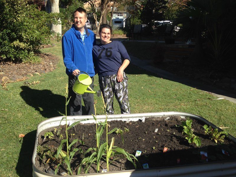 Gardening at Sunnyfield shared living home