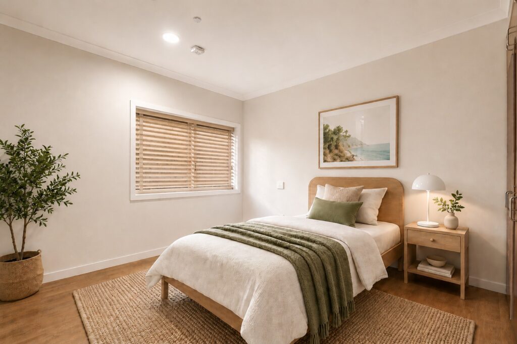Baulkham Hills Shared Home bedroom virtually styled