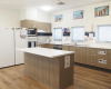 open living kitchen with kitchen island